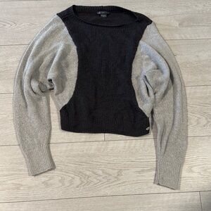 A/X Armani Exchange Black and Gray Crew Neck Sweater